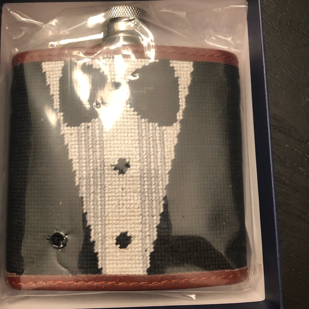 Smathers and Branson new in box needlepoint flask